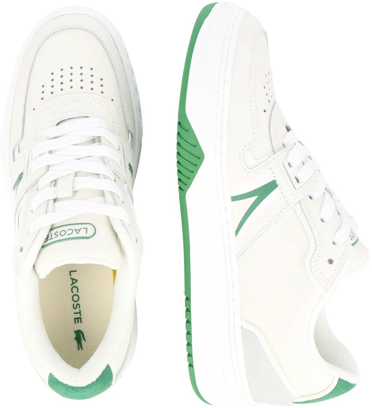 Lacoste L001 Women (Leather)(42SFA0076) white/green Baskets