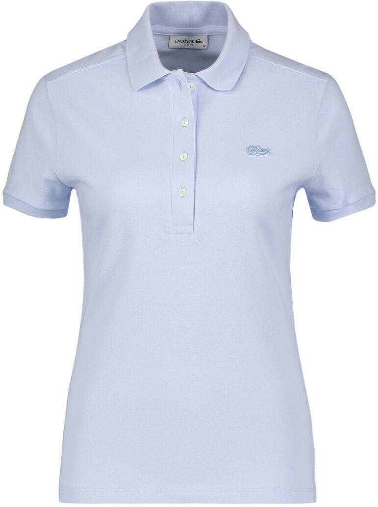 Lacoste Women's Stretch Cotton Piqué Polo Shirt (PF5462)light blue (PF5462-J2G) T-shirts femme