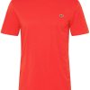 Lacoste Men's Crew Neck Jersey T-shirt (TH2038)crocodile red T-shirts homme