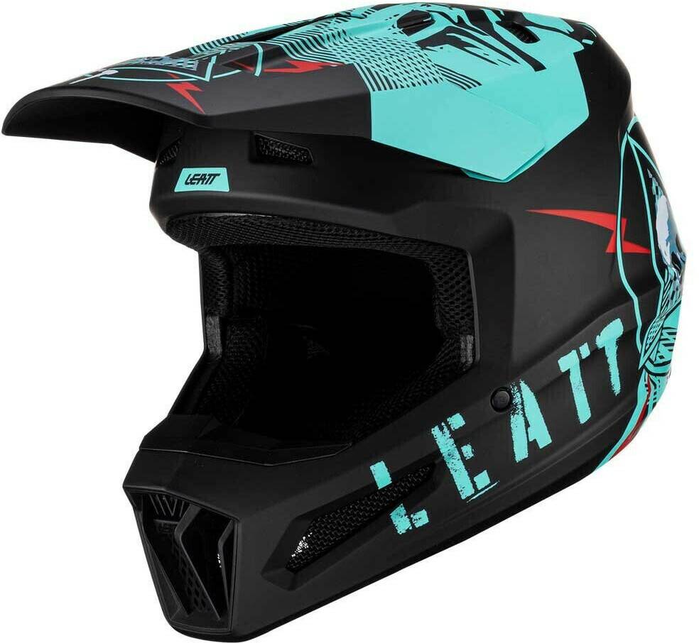 Leatt 2.5 V23 Motocross HelmetBlack/Blue Casques moto