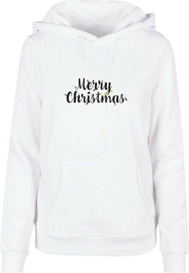 Pulls & sweats femme Merchcode Merry Christmas Lights Basic Hoody white