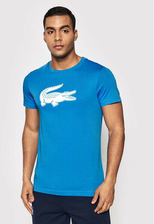 T-shirts homme Lacoste Sport 3D Print Crocodile Breathable Jersey T-shirt (TH2042)blue/white