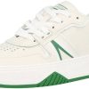 Lacoste L001 Women (Leather)(42SFA0076) white/green Baskets