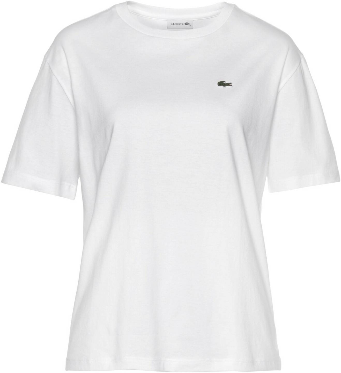 Lacoste Women's Crew Neck Premium Cotton T-Shirt (TF5441)white (TF5441-001) T-shirts femme