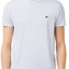 T-shirts homme Lacoste Men's Crew Neck Pima Cotton Jersey T-shirt (TH6709)light blue J2G