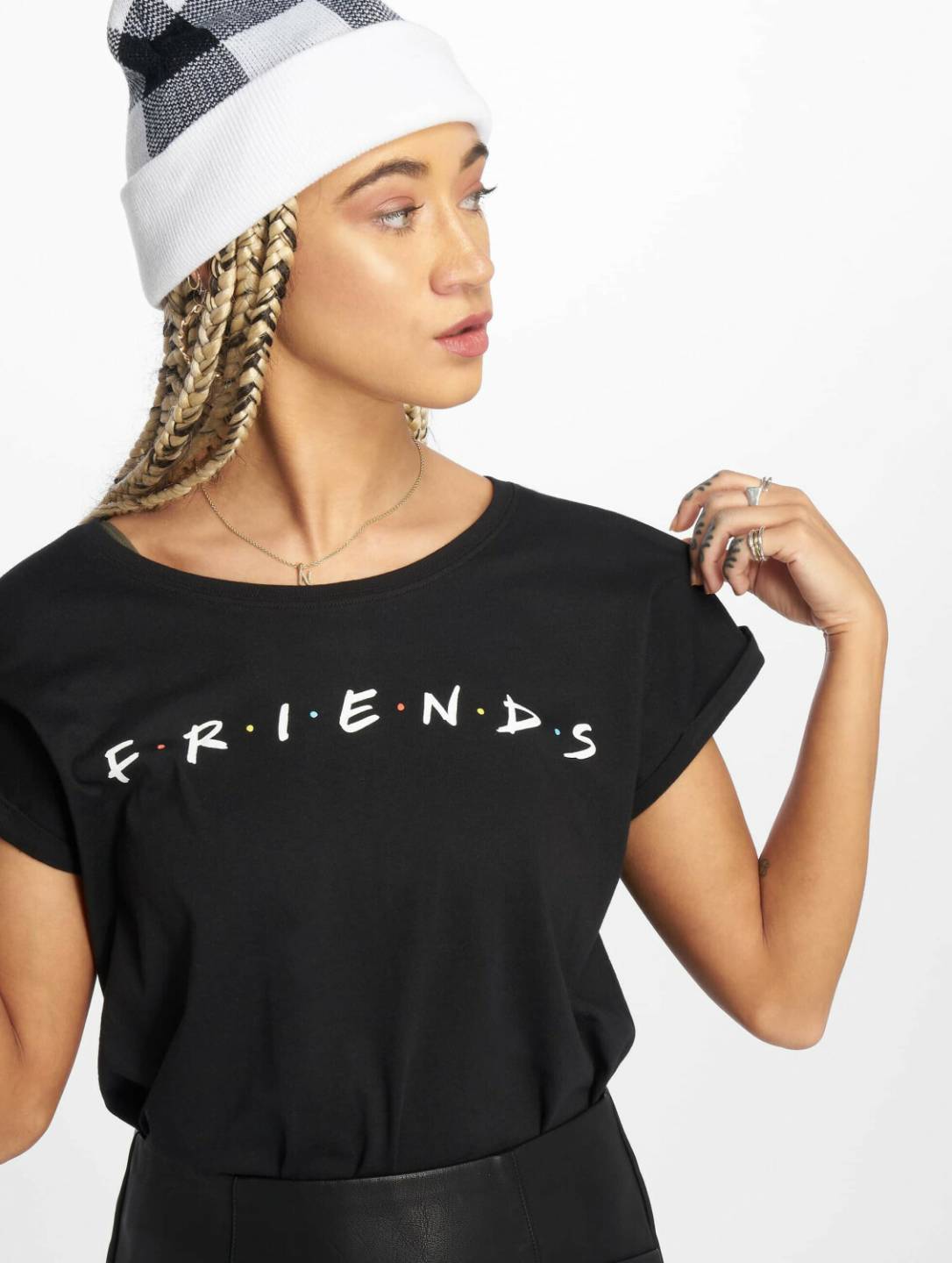 Merchcode T-Shirt Friends Logo black (MC331BLK) T-shirts femme