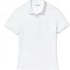 Lacoste Women's Stretch Cotton Piqué Polo Shirt (PF5462)white (PF5462-001) T-shirts femme