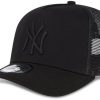 Casquettes New Era Clean A Frame TruckerNew York Yankees - black on black