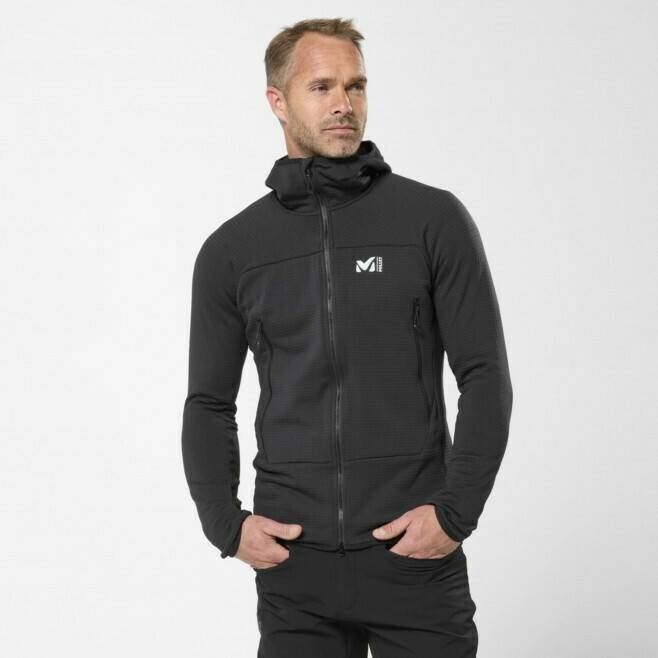 Millet Fusion Grid Hoodieblack Outerwear