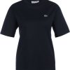 Lacoste Women's Crew Neck Premium Cotton T-Shirt (TF5441)navy blue (TF5441-166) T-shirts femme