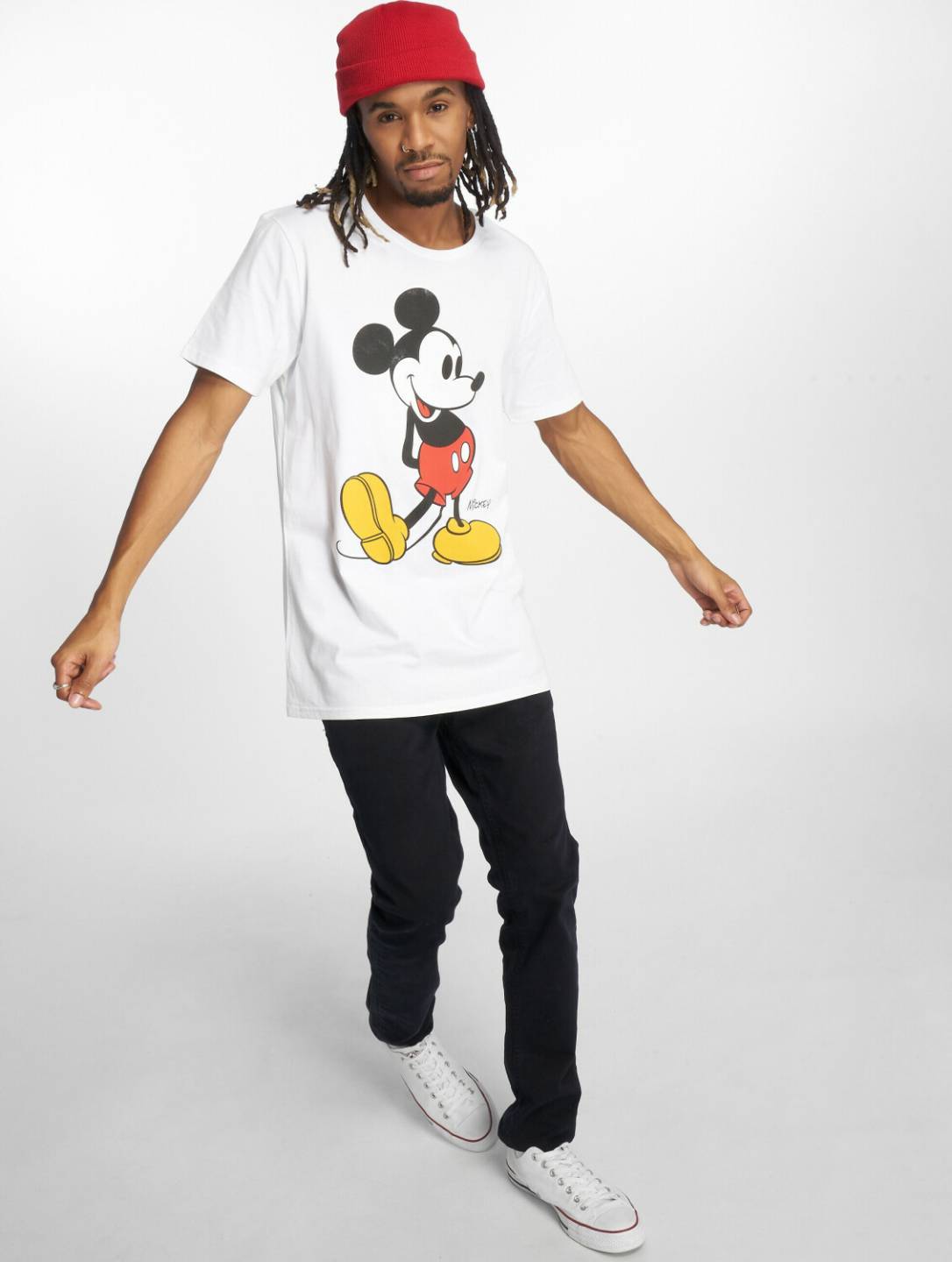 T-shirts homme Merchcode T-Shirt Mickey Mouse white (MC315WHT)