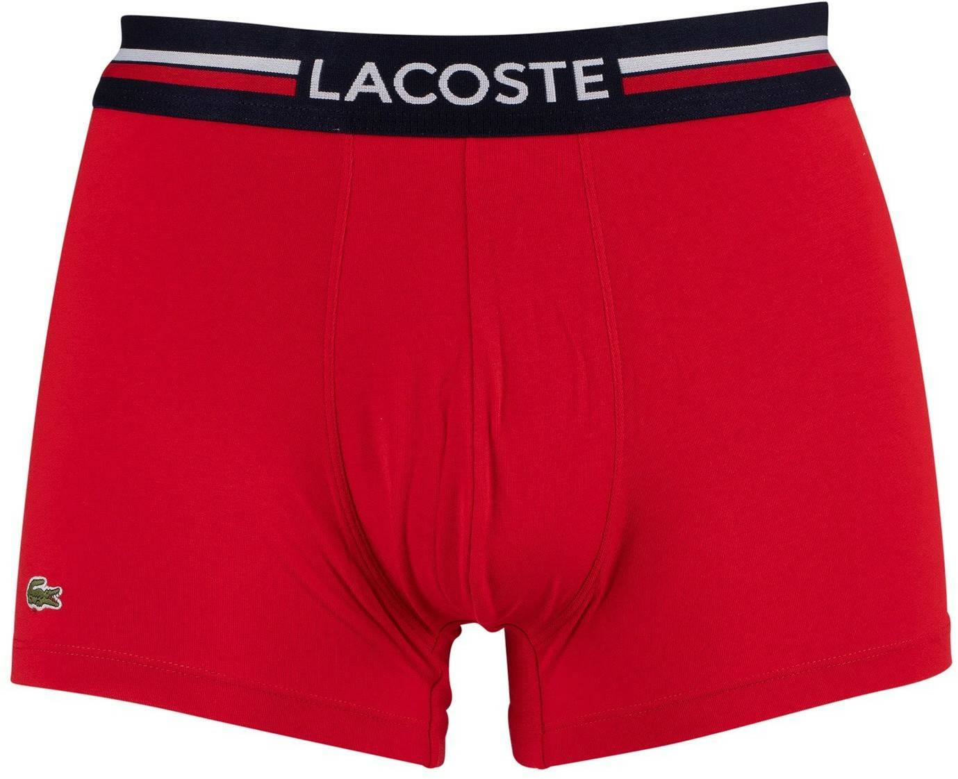 Lacoste 3-Pack Boxershorts (5H3386)marine/argent chine/rouge Sous-vêtements homme