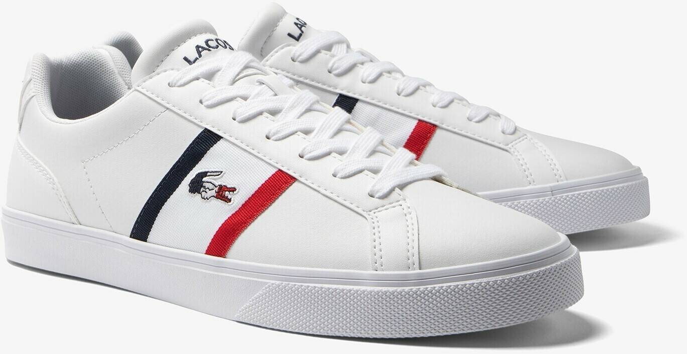 Lacoste Lerond Pro (Leather)Tri white/navy/red Baskets