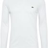 Lacoste Men's Crew Neck Longsleeve Jersey T-shirt (TH2040)white T-shirts homme