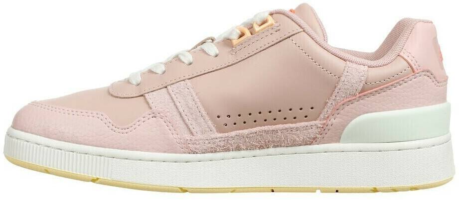 Lacoste T-CLIP Trainers WomenLeather lt pink/lt yellow/amy Baskets