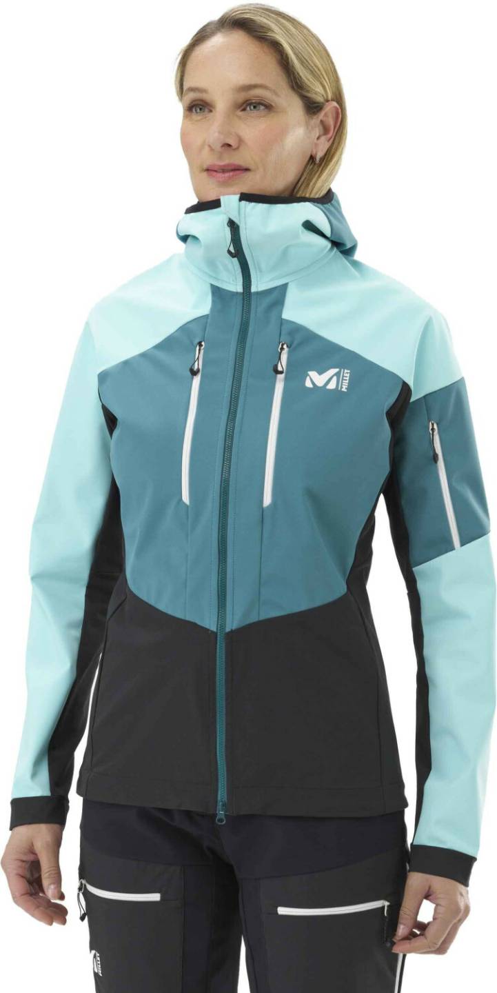 Millet Softshell Jkt White Shield Womenblue Vêtements de sports d'hiver