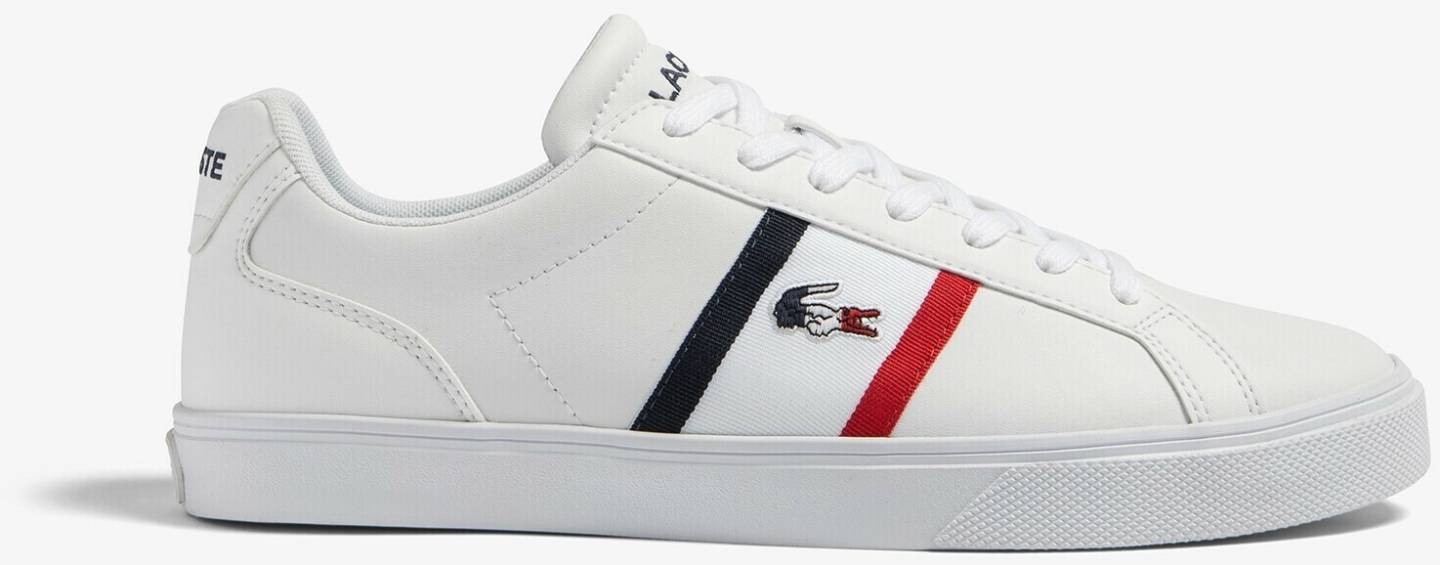 Lacoste Lerond Pro (Leather)Tri white/navy/red Baskets