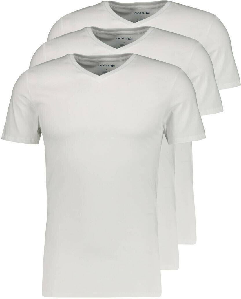 Lacoste 3-Pack T-Shirt (TH3374)white Sous-vêtements homme