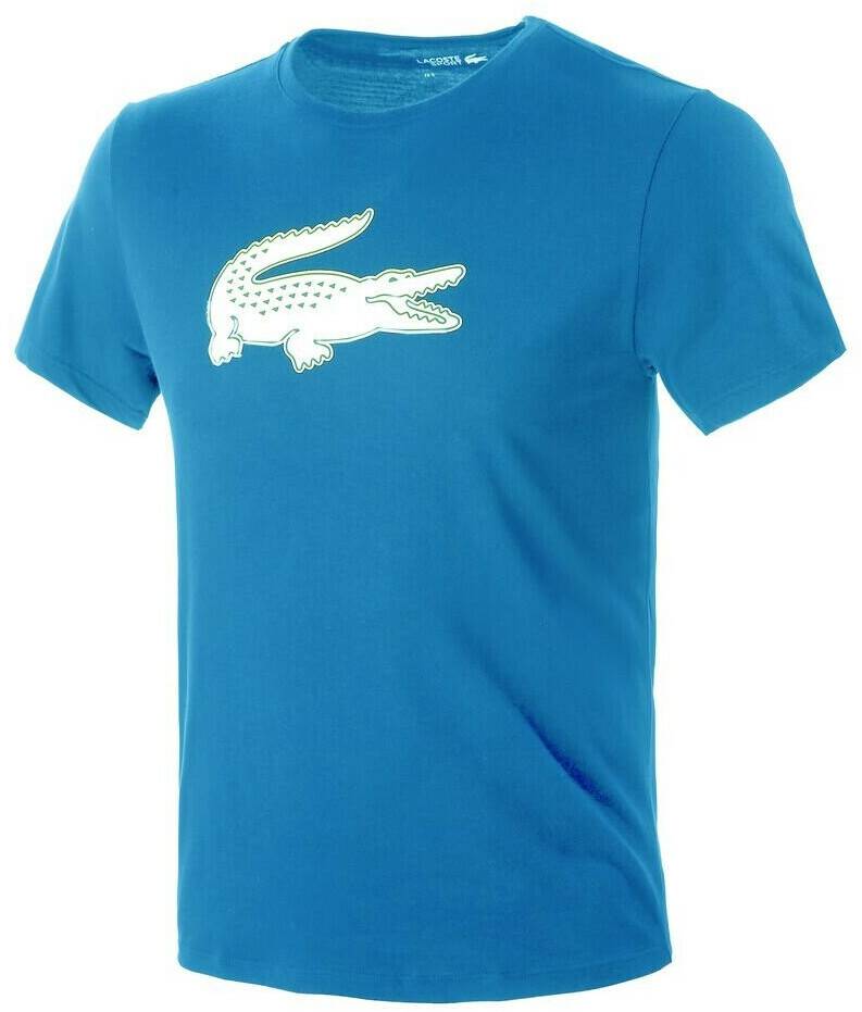 T-shirts homme Lacoste Sport 3D Print Crocodile Breathable Jersey T-shirt (TH2042)blue/white