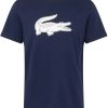 Lacoste Sport 3D Print Crocodile Breathable Jersey T-shirt (TH2042)navy blue/white T-shirts homme