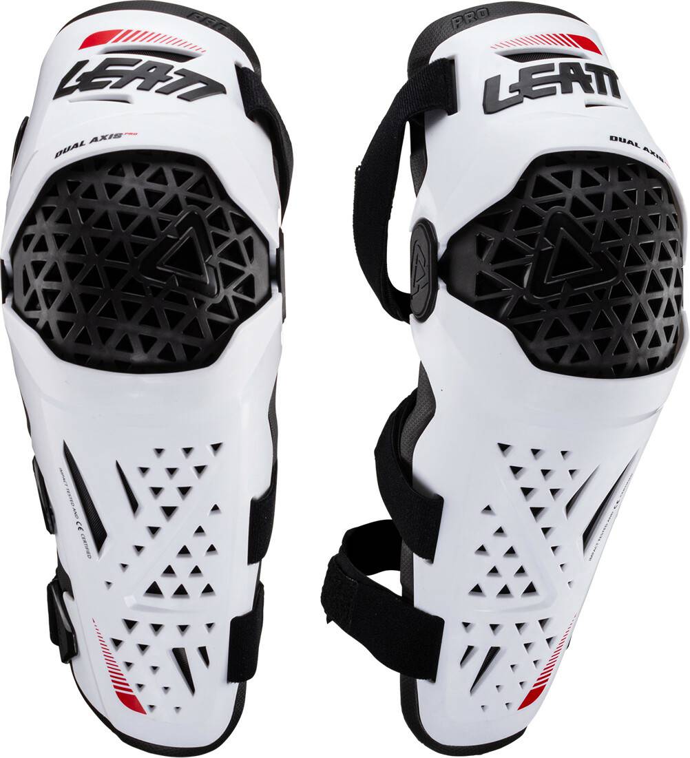 Vêtements moto Leatt Knee & Shin Guard Dual Axis Prowhite