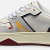 Lacoste L001 Women (Leather)(42SFA0076) white/burgundy Baskets