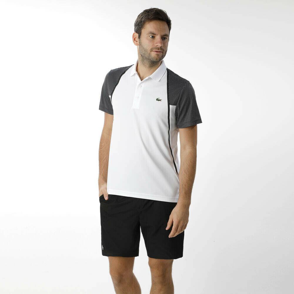 Lacoste SPORT Tennis Shorts in solid diamond weave taffeta (GH353T)black Sportswear