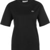 T-shirts femme Lacoste Women's Crew Neck Premium Cotton T-Shirt (TF5441)black (TF5441-031)