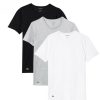 Lacoste 3-Pack Basic Crew Shirt (TH3321)grey/white/black Sous-vêtements homme