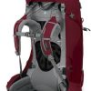 Osprey Ariel 55 (1-045)M/L claret red Sacs à dos