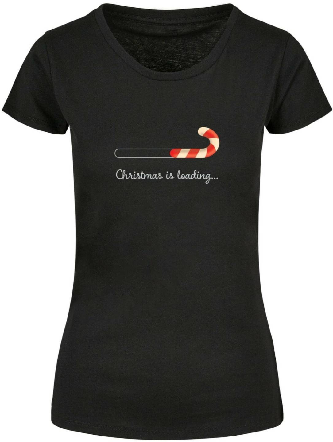 Merchcode Ladies Christmas Loading Box Tee black T-shirts femme