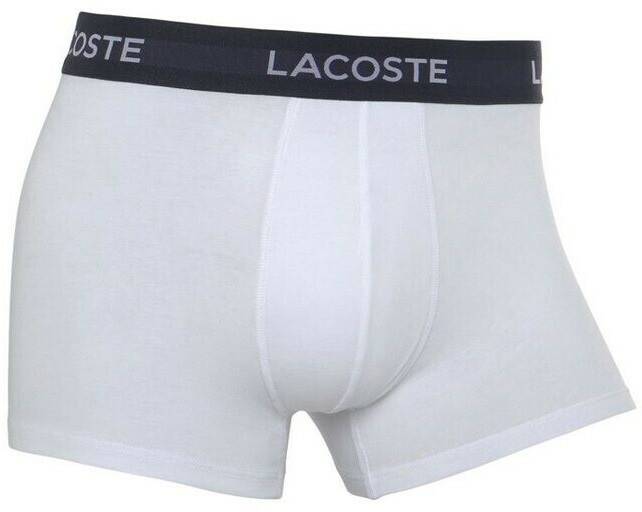 Lacoste 3-Pack Trunks (5H7686)white/blue/black Sous-vêtements homme