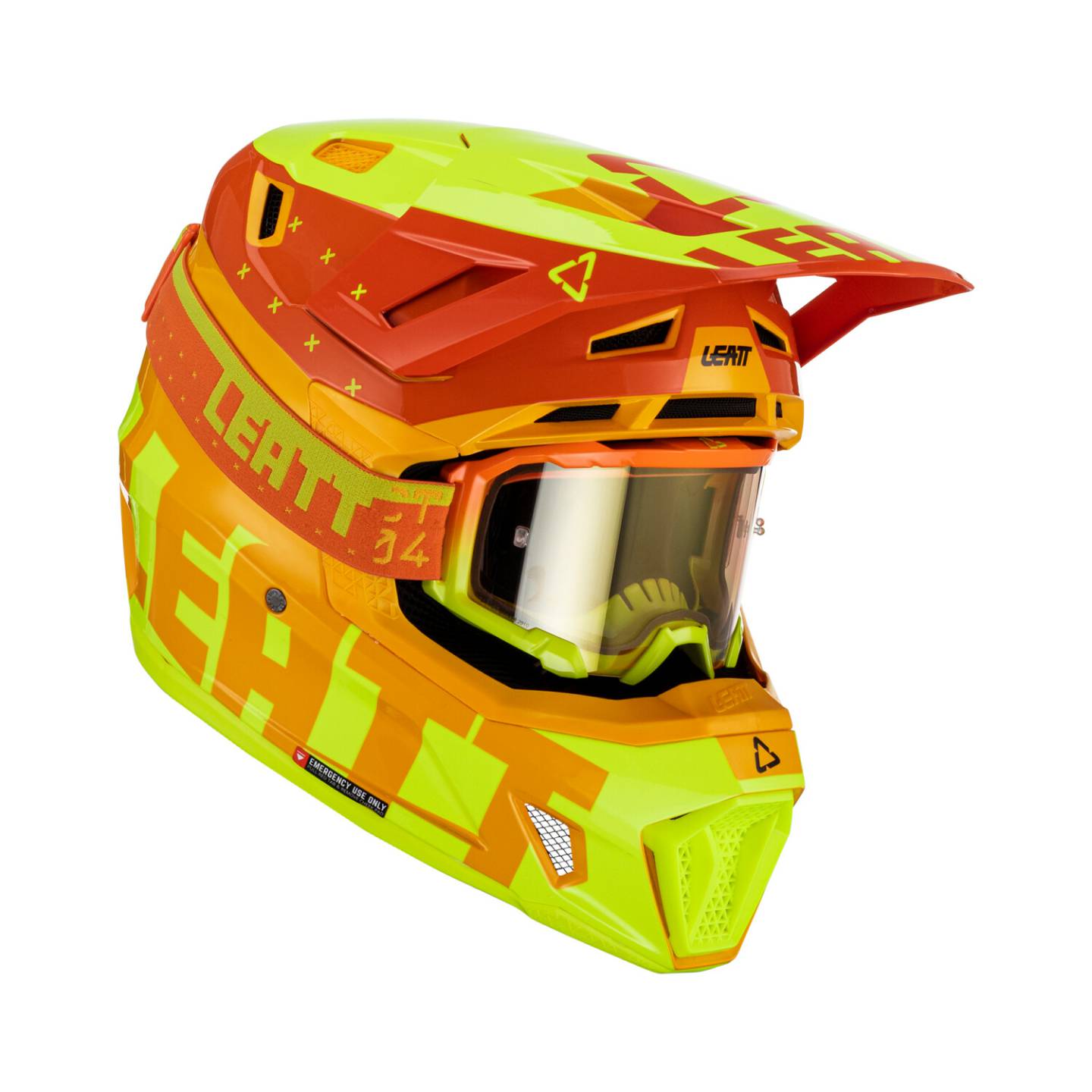 Leatt Kit Moto 7.5 V.23 with 4.5 gogglesCitrus yellow/orange Casques moto