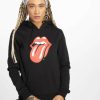 Merchcode Hoody Rolling Stones Tongue black (MC328BLK) Pulls & sweats femme