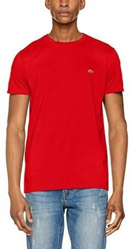 T-shirts homme Lacoste Men's Crew Neck Pima Cotton Jersey T-shirt (TH6709)red