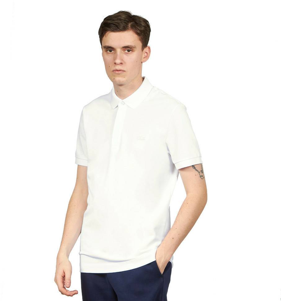 T-shirts homme Lacoste Paris Polo Shirt Regular Fit Stretch Cotton Piqué (PH5522)Men's Lacoste Paris Polo Shirt Regular Fit Stretch Cotton Piqué (PH5522) white