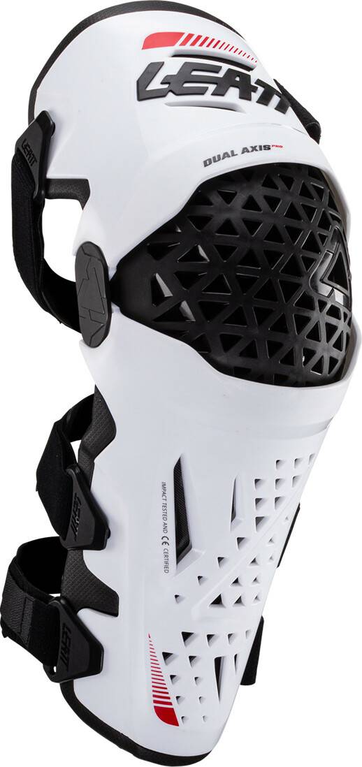 Vêtements moto Leatt Knee & Shin Guard Dual Axis Prowhite